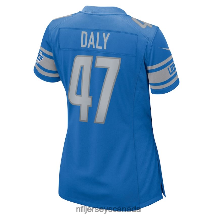 Women Detroit Lions Scott Daly Nike Blue Game Jersey Clothing NFL TBXFR65509