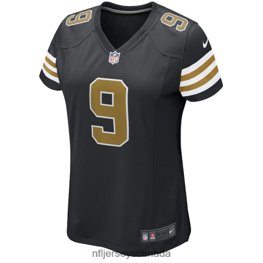 Women Drew Brees New Orleans Saints Nike Black Alternate Game Jersey Clothing NFL TBXFR62918