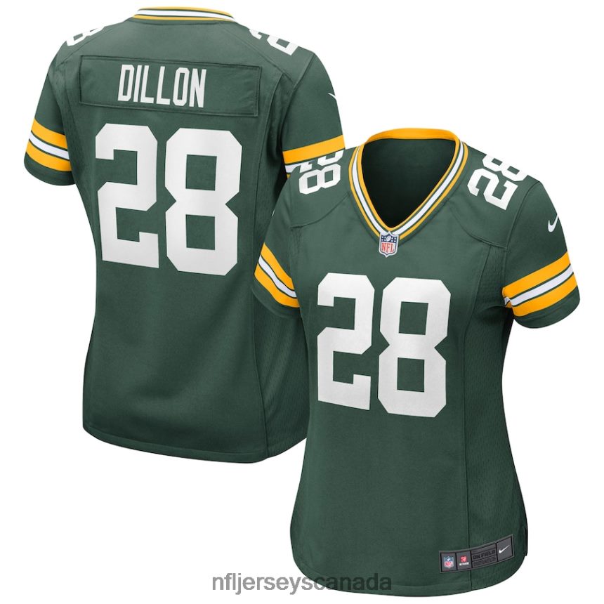 Women Green Bay Packers AJ Dillon Nike Green Game Jersey Clothing NFL TBXFR64208
