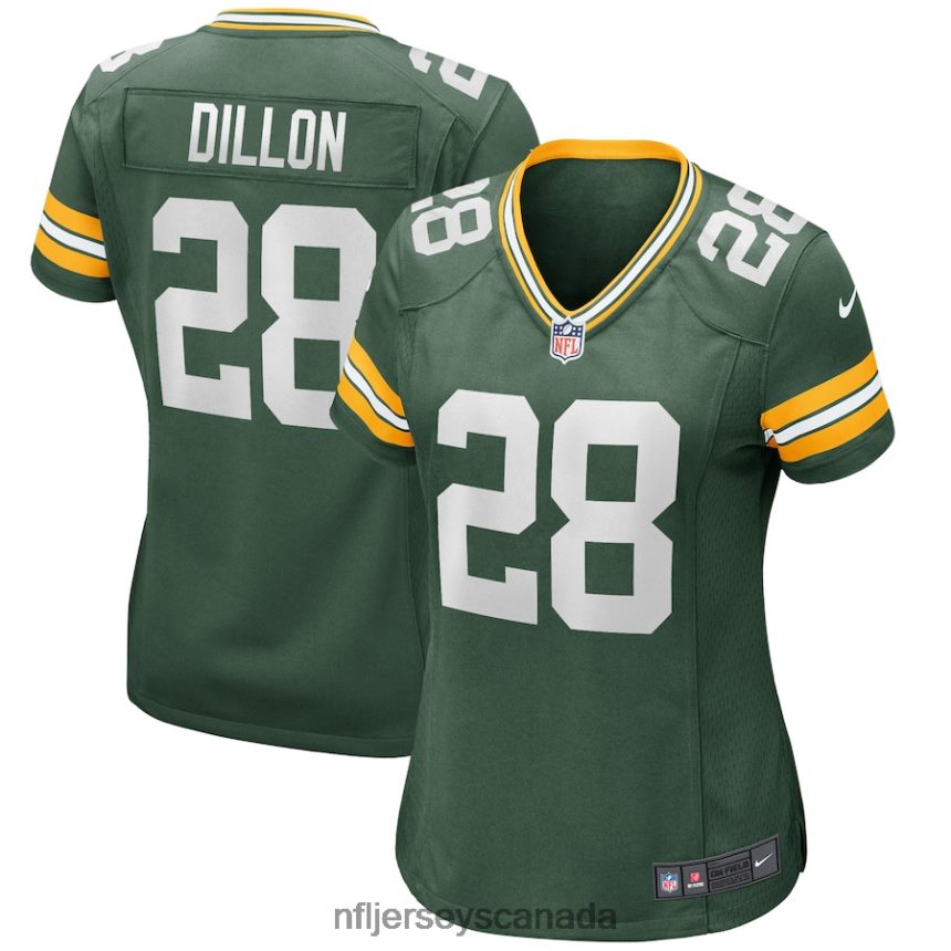 Women Green Bay Packers AJ Dillon Nike Green Player Game Jersey Clothing NFL TBXFR63002