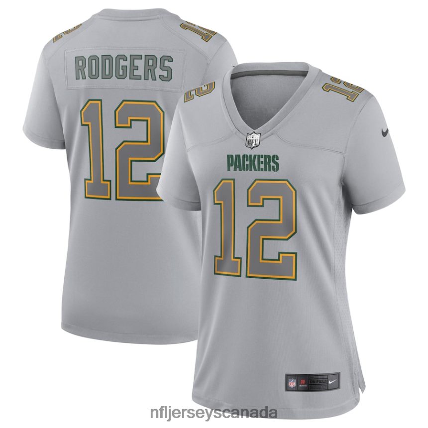 Women Green Bay Packers Aaron Rodgers Nike Gray Atmosphere Fashion Game Jersey Clothing NFL TBXFR62039