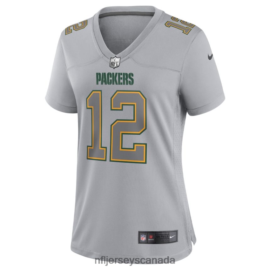 Women Green Bay Packers Aaron Rodgers Nike Gray Atmosphere Fashion Game Jersey Clothing NFL TBXFR62039