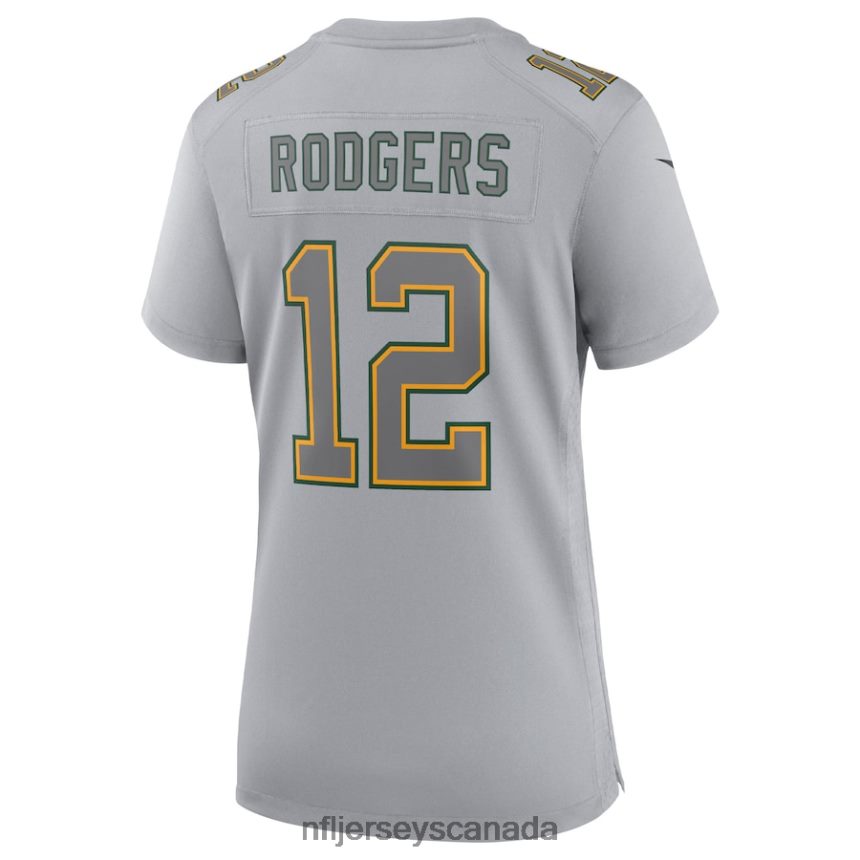 Women Green Bay Packers Aaron Rodgers Nike Gray Atmosphere Fashion Game Jersey Clothing NFL TBXFR62039
