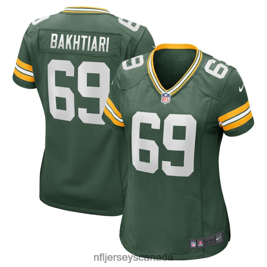 Women Green Bay Packers David Bakhtiari Nike Green Game Player Jersey Clothing NFL TBXFR63356