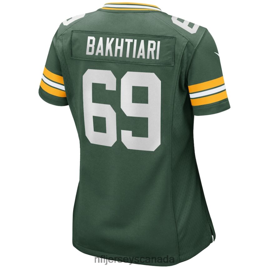 Women Green Bay Packers David Bakhtiari Nike Green Game Player Jersey Clothing NFL TBXFR63356