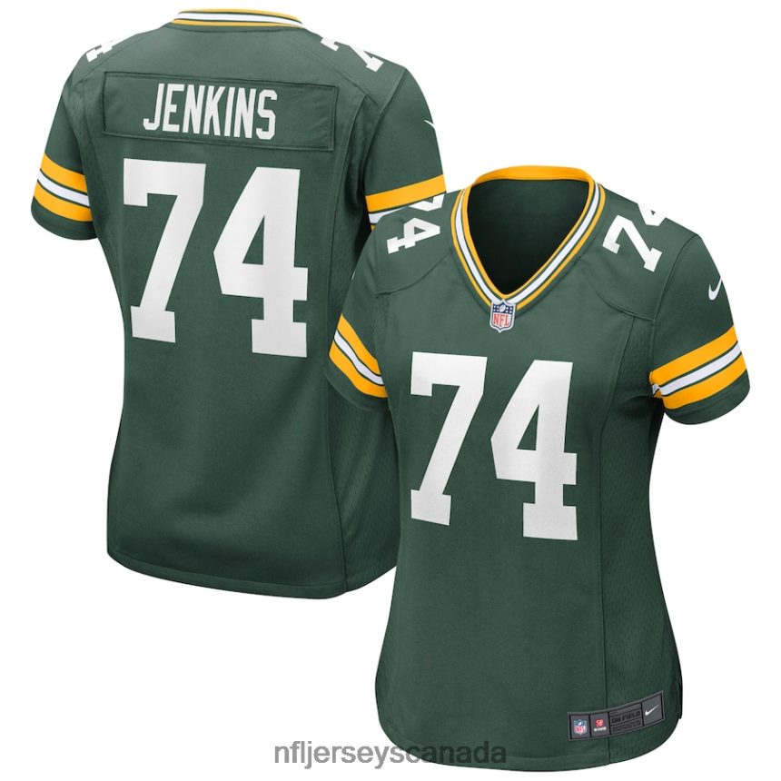 Women Green Bay Packers Elgton Jenkins Nike Green Game Jersey Clothing NFL TBXFR65314