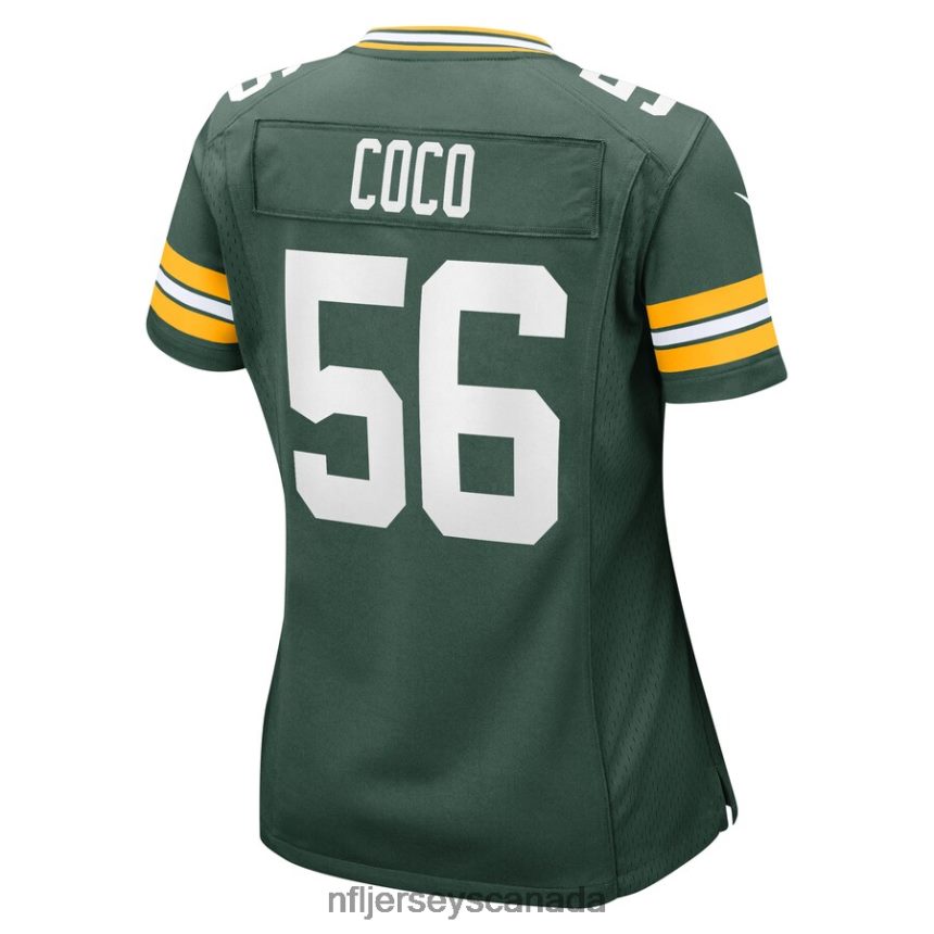 Women Green Bay Packers Jack Coco Nike Green Game Player Jersey Clothing NFL TBXFR65110