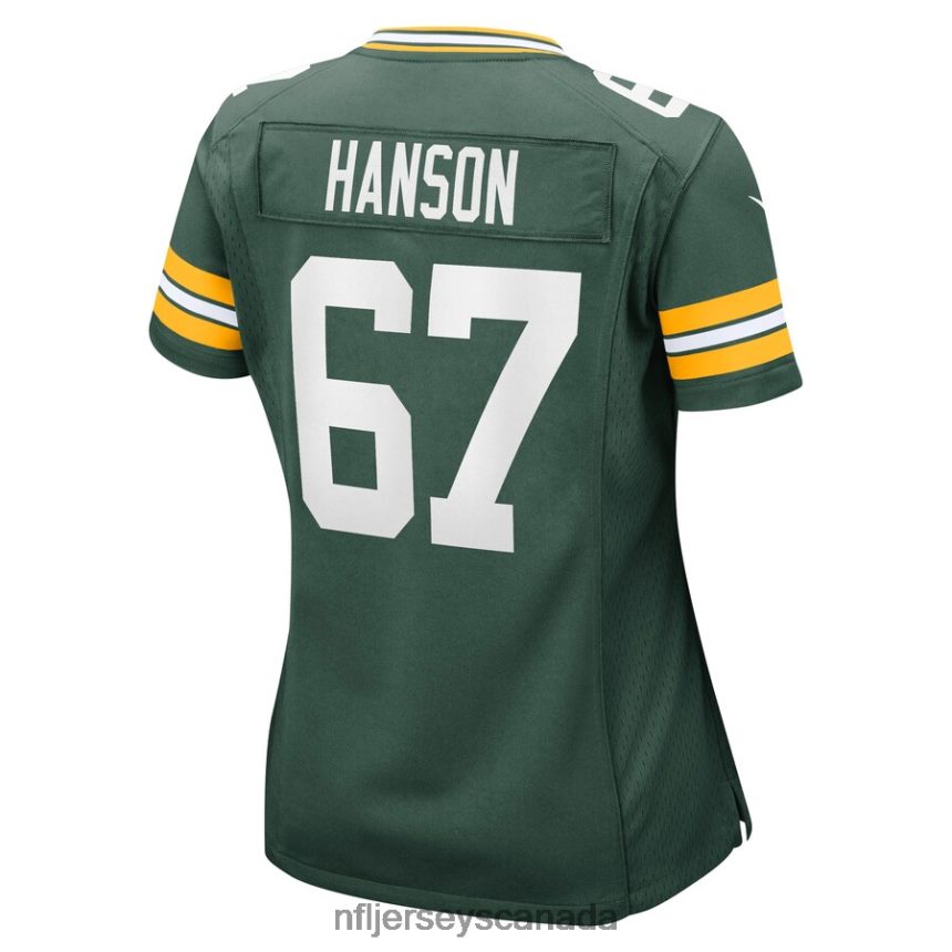 Women Green Bay Packers Jake Hanson Nike Green Nike Game Player Jersey Clothing NFL TBXFR65317