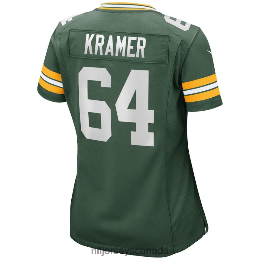 Women Green Bay Packers Jerry Kramer Nike Green Game Retired Player Jersey Clothing NFL TBXFR65544