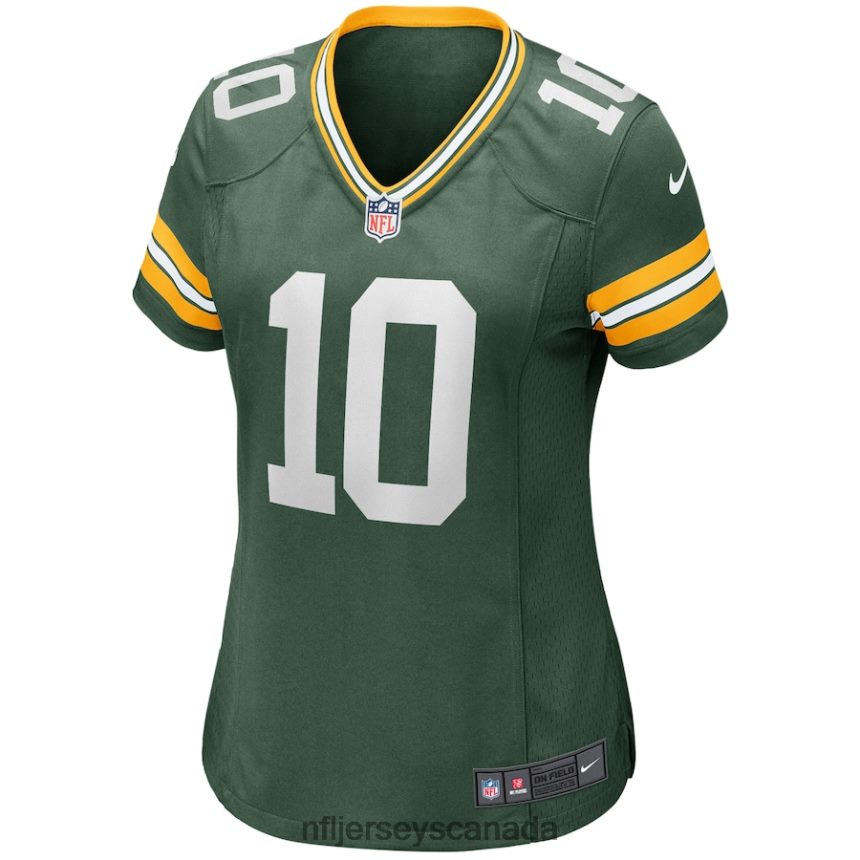 Women Green Bay Packers Jordan Love Nike Green Game Jersey Clothing NFL TBXFR6256
