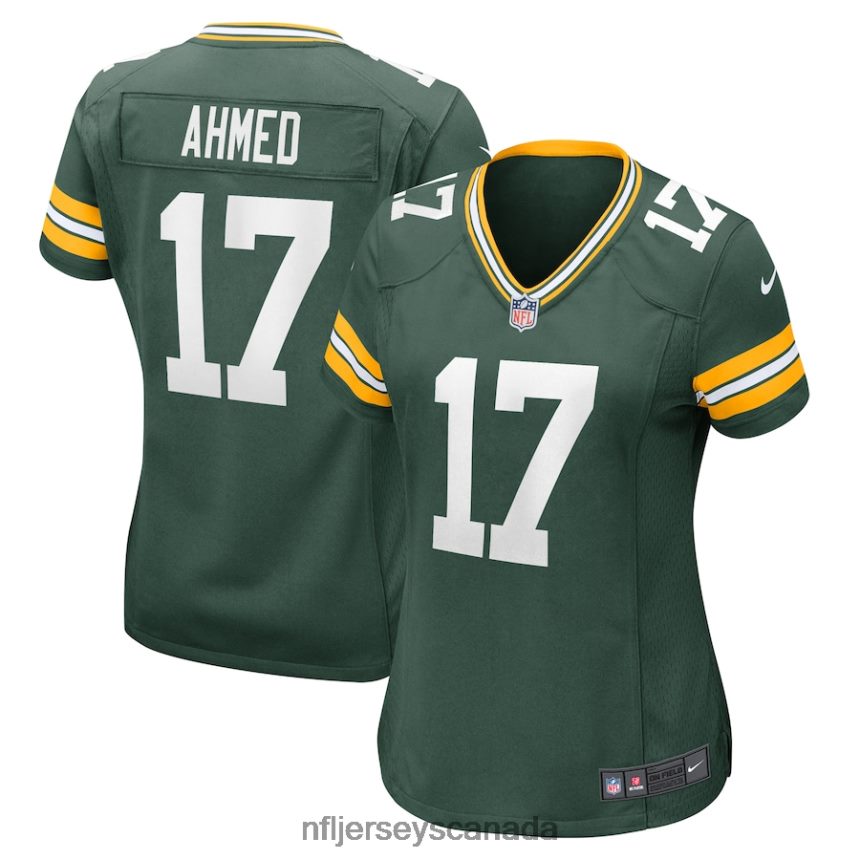 Women Green Bay Packers Ramiz Ahmed Nike Green Home Game Player Jersey Clothing NFL TBXFR65430