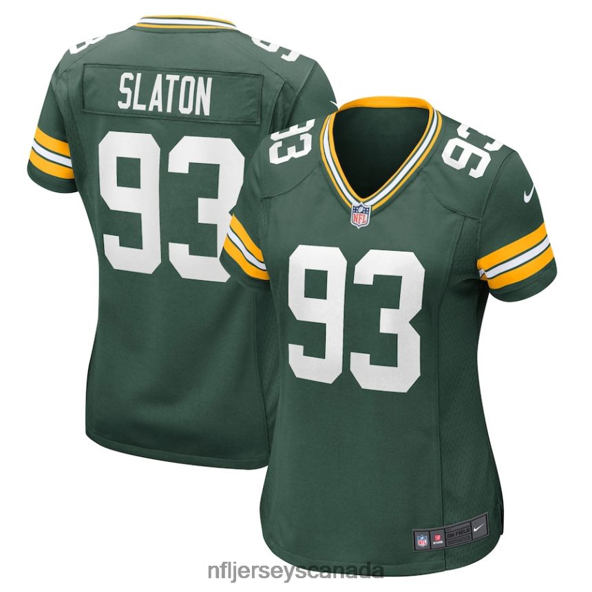 Women Green Bay Packers TJ Slaton Nike Green Nike Game Jersey Clothing NFL TBXFR65325
