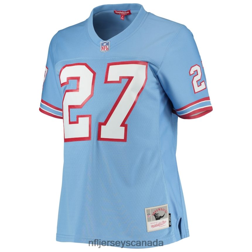 Women Houston Oilers Eddie George Mitchell  Ness Light Blue Legacy Replica Player Jersey Clothing NFL TBXFR63533
