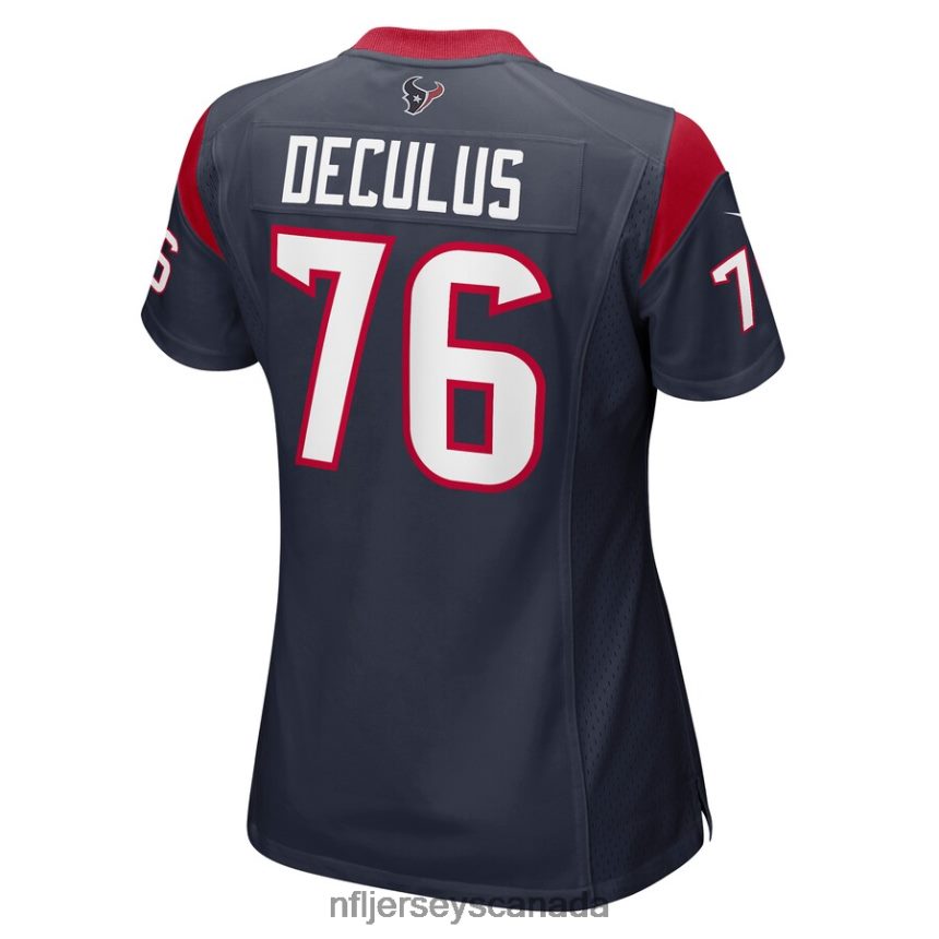 Women Houston Texans Austin Deculus Nike Navy Game Player Jersey Clothing NFL TBXFR66659