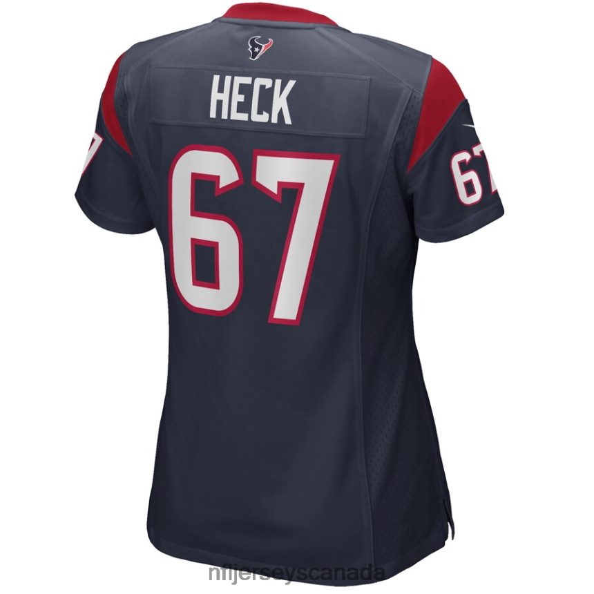 Women Houston Texans Charlie Heck Nike Navy Game Jersey Clothing NFL TBXFR66109