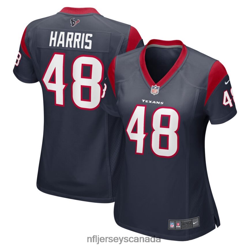 Women Houston Texans Christian Harris Nike Navy Game Player Jersey Clothing NFL TBXFR66390