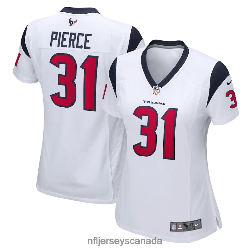 Women Houston Texans Dameon Pierce Nike White Game Player Jersey Clothing NFL TBXFR62005
