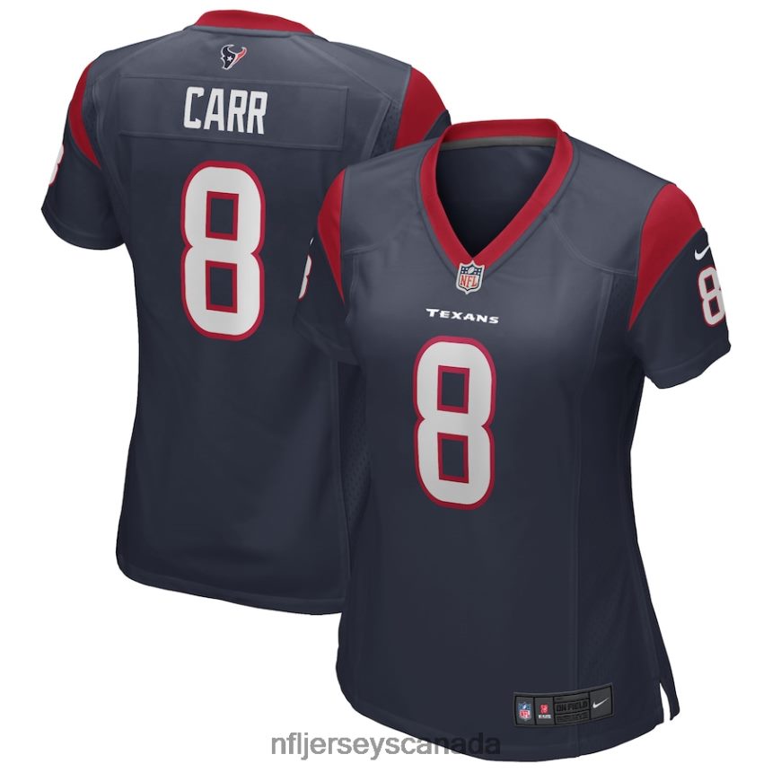 Women Houston Texans David Carr Nike Navy Game Retired Player Jersey Clothing NFL TBXFR66881