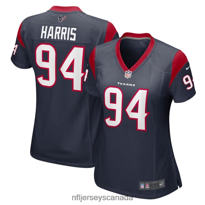 Women Houston Texans Demone Harris Nike Navy Game Player Jersey Clothing NFL TBXFR66167