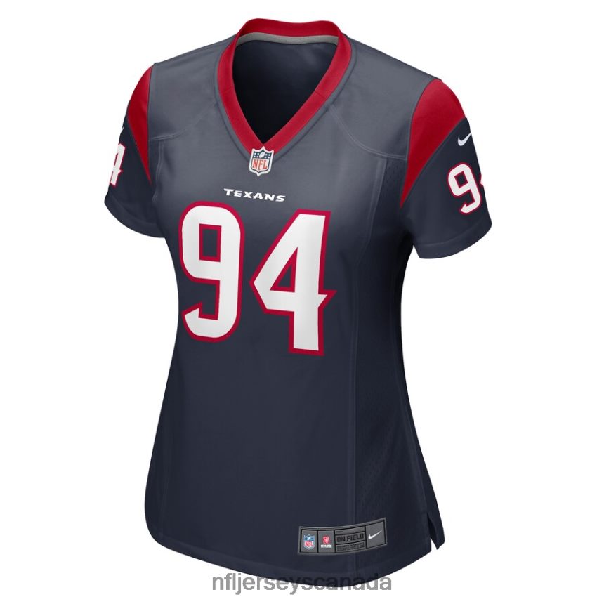 Women Houston Texans Demone Harris Nike Navy Game Player Jersey Clothing NFL TBXFR66167
