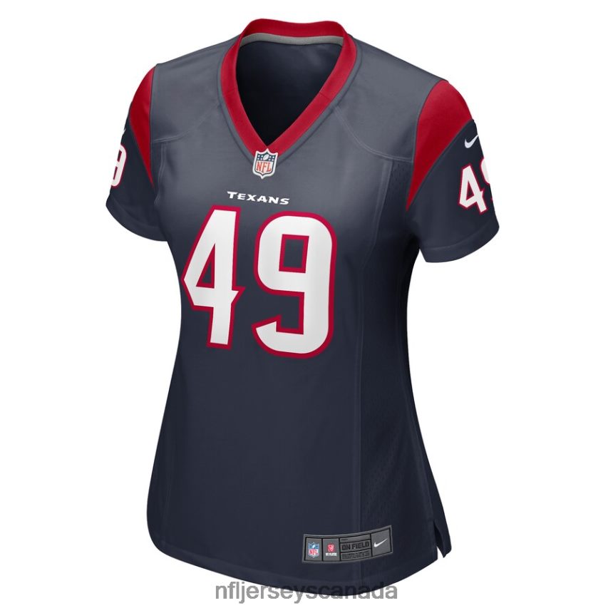 Women Houston Texans Jake Hansen Nike Navy Game Player Jersey Clothing NFL TBXFR65784