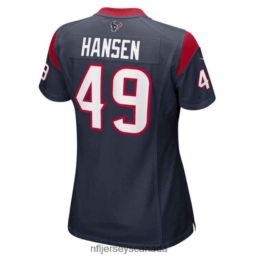 Women Houston Texans Jake Hansen Nike Navy Game Player Jersey Clothing NFL TBXFR65784