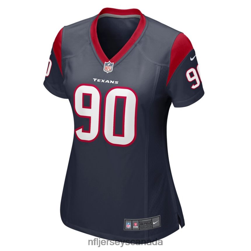 Women Houston Texans Jaleel Johnson Nike Navy Player Game Jersey Clothing NFL TBXFR66857