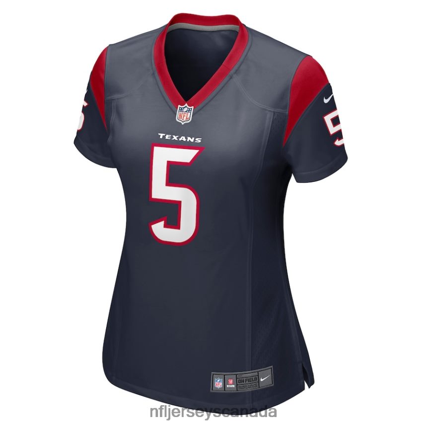 Women Houston Texans Jalen Pitre Nike Navy Game Player Jersey Clothing NFL TBXFR61926