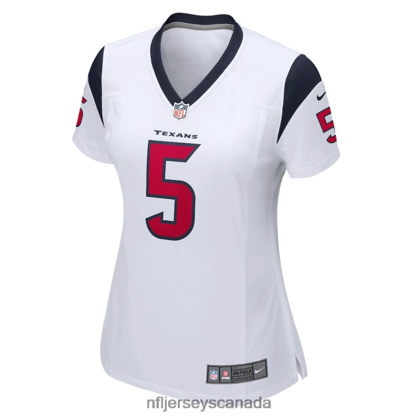 Women Houston Texans Jalen Pitre Nike White Game Player Jersey Clothing NFL TBXFR63516