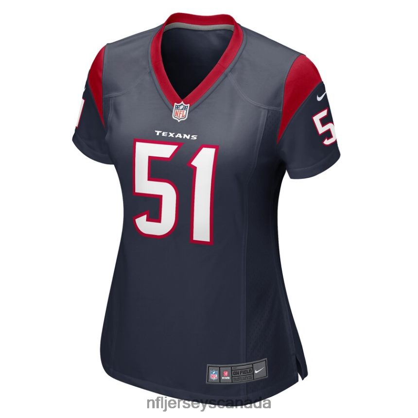 Women Houston Texans Kamu Grugier-Hill Nike Navy Game Player Jersey Clothing NFL TBXFR67103