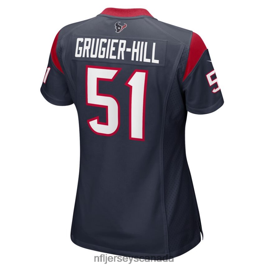 Women Houston Texans Kamu Grugier-Hill Nike Navy Game Player Jersey Clothing NFL TBXFR67103