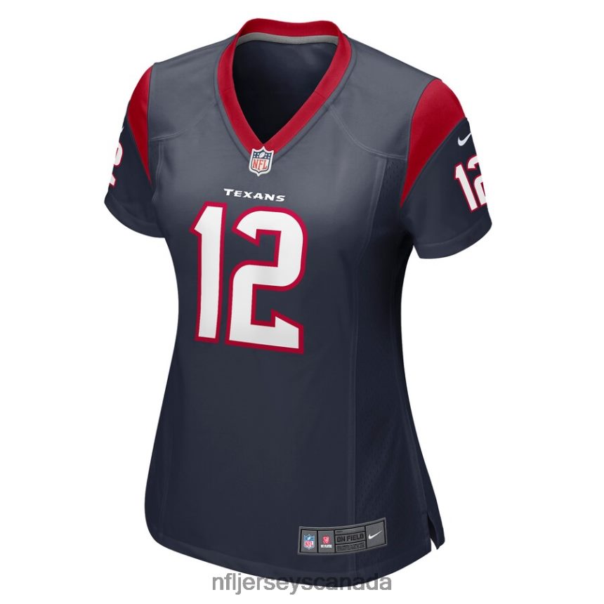 Women Houston Texans Nico Collins Nike Navy Game Jersey Clothing NFL TBXFR66963