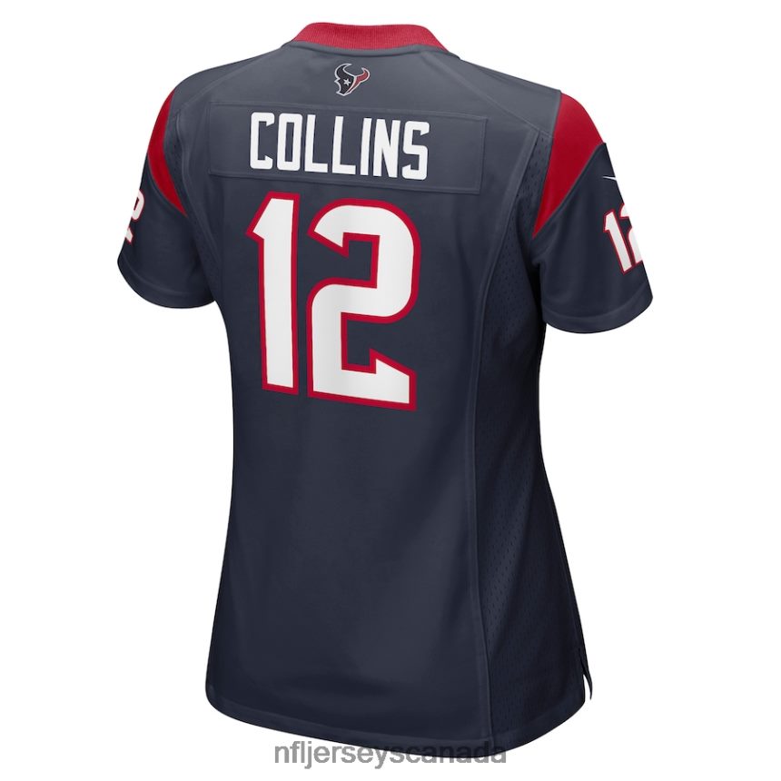 Women Houston Texans Nico Collins Nike Navy Game Jersey Clothing NFL TBXFR66963