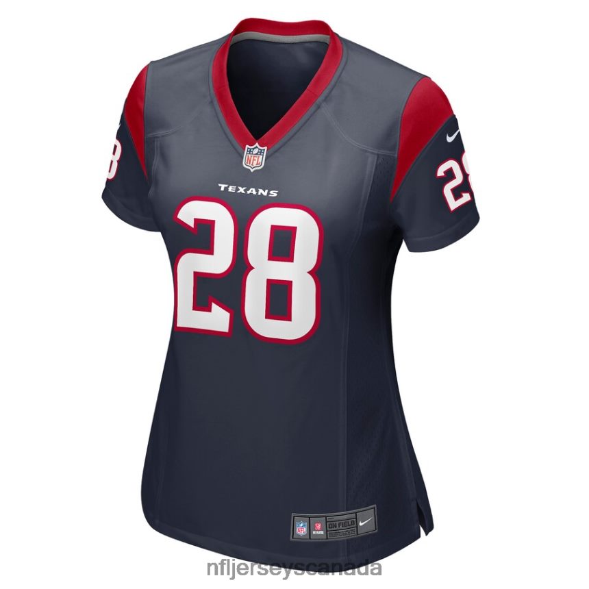 Women Houston Texans Rex Burkhead Nike Navy Game Player Jersey Clothing NFL TBXFR66569