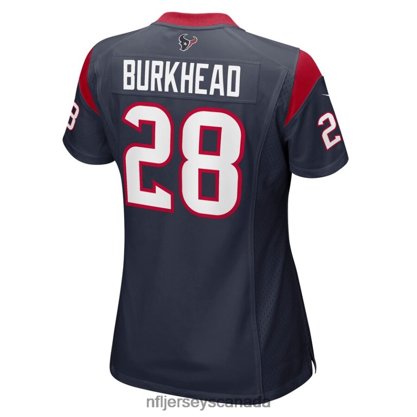Women Houston Texans Rex Burkhead Nike Navy Game Player Jersey Clothing NFL TBXFR66569