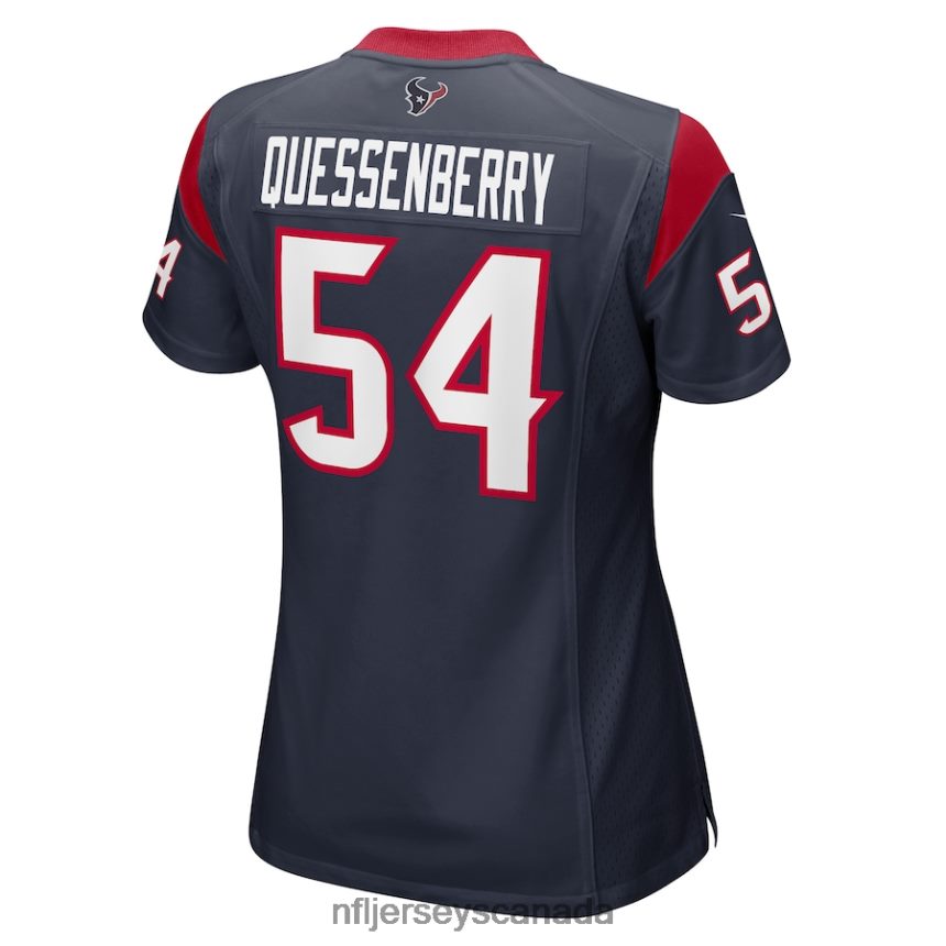 Women Houston Texans Scott Quessenberry Nike Navy Game Player Jersey Clothing NFL TBXFR66370