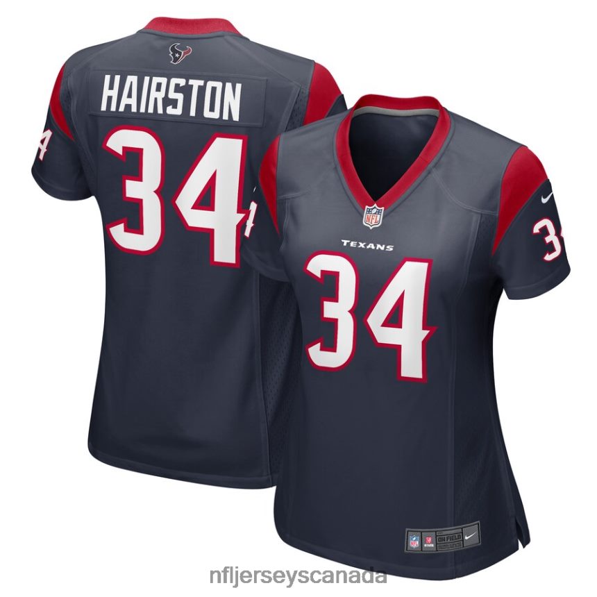 Women Houston Texans Troy Hairston Nike Navy Game Player Jersey Clothing NFL TBXFR66965