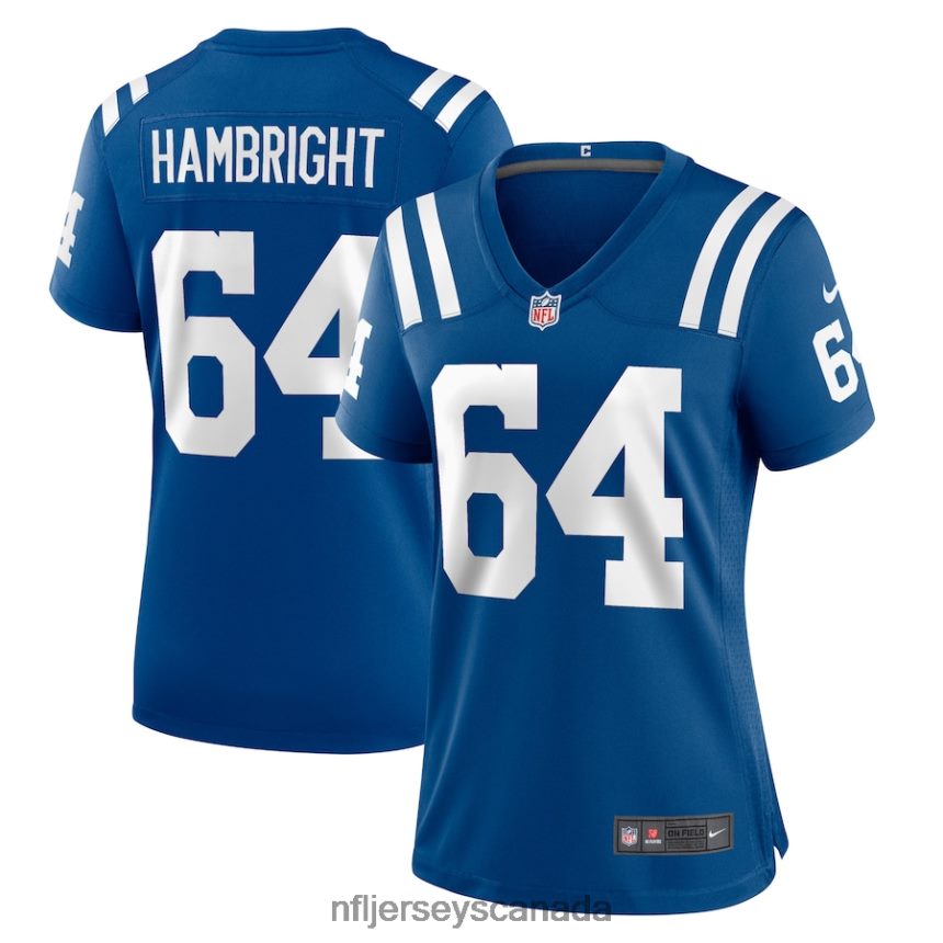 Women Indianapolis Colts Arlington Hambright Nike Royal Game Player Jersey Clothing NFL TBXFR67043