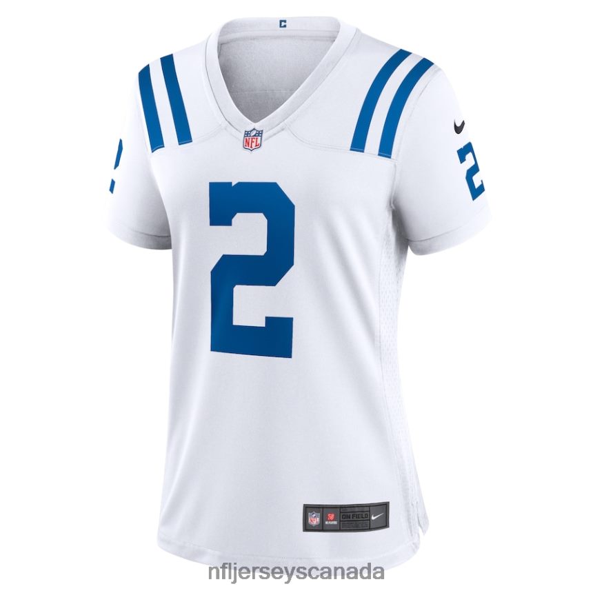 Women Indianapolis Colts Carson Wentz Nike White Game Jersey Clothing NFL TBXFR64466
