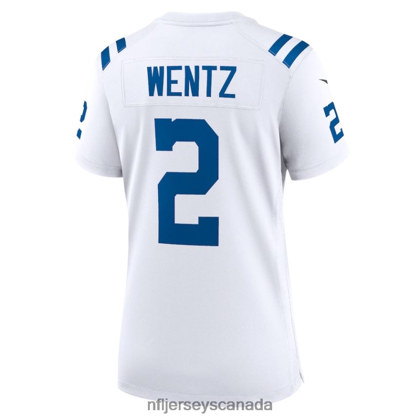 Women Indianapolis Colts Carson Wentz Nike White Game Jersey Clothing NFL TBXFR64466