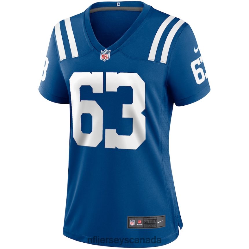 Women Indianapolis Colts Jeff Saturday Nike Royal Game Retired Player Jersey Clothing NFL TBXFR63524