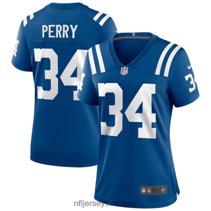 Women Indianapolis Colts Joe Perry Nike Royal Game Retired Player Jersey Clothing NFL TBXFR65095