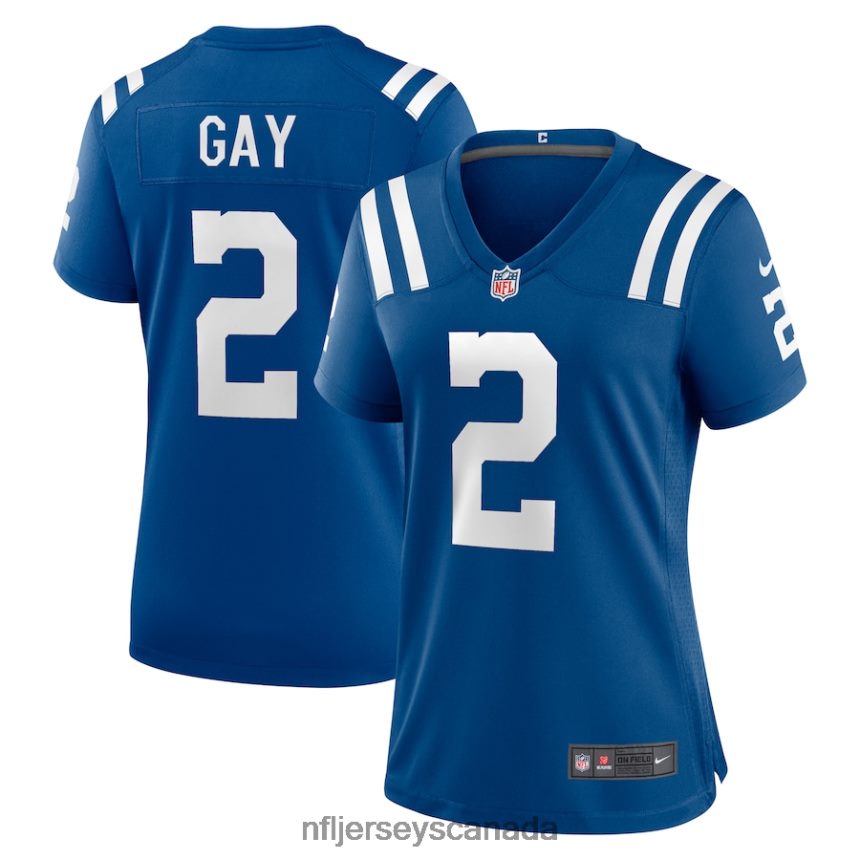 Women Indianapolis Colts Matt Gay Nike Royal Game Player Jersey Clothing NFL TBXFR65583