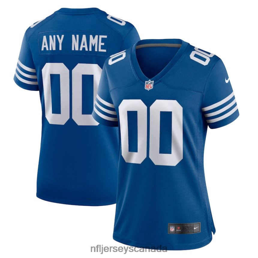 Women Indianapolis Colts Nike Royal Alternate Custom Jersey Clothing NFL TBXFR62508