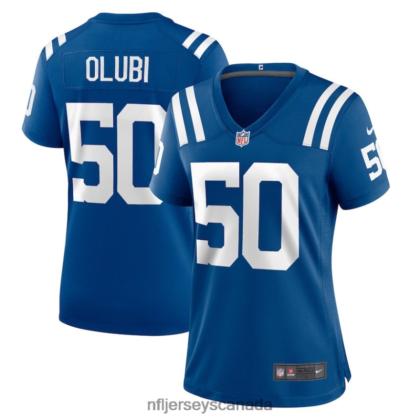 Women Indianapolis Colts Segun Olubi Nike Royal Game Player Jersey Clothing NFL TBXFR65593
