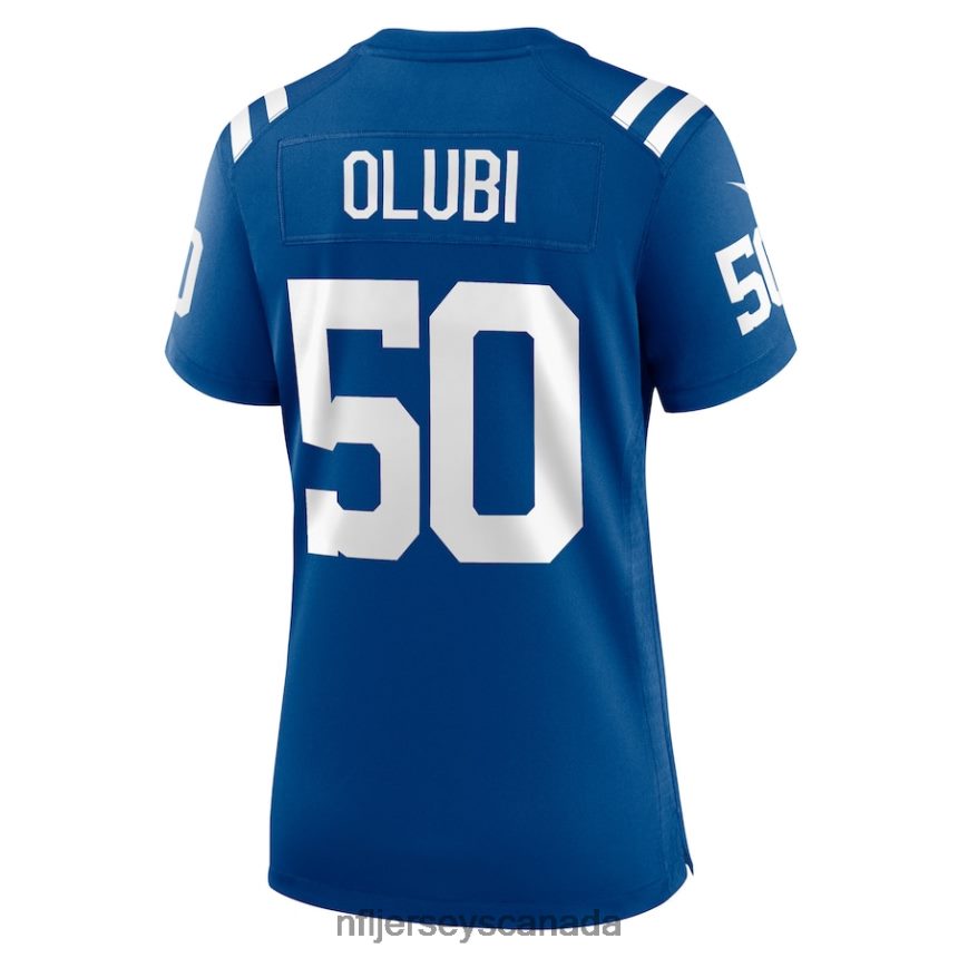 Women Indianapolis Colts Segun Olubi Nike Royal Game Player Jersey Clothing NFL TBXFR65593