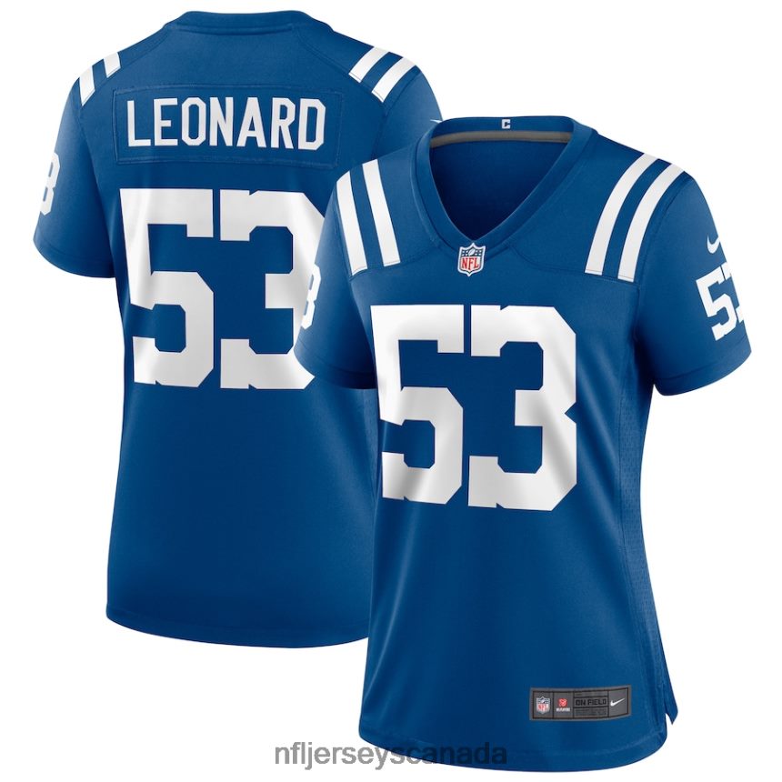 Women Indianapolis Colts Shaquille Leonard Nike Royal Player Game Jersey Clothing NFL TBXFR63745
