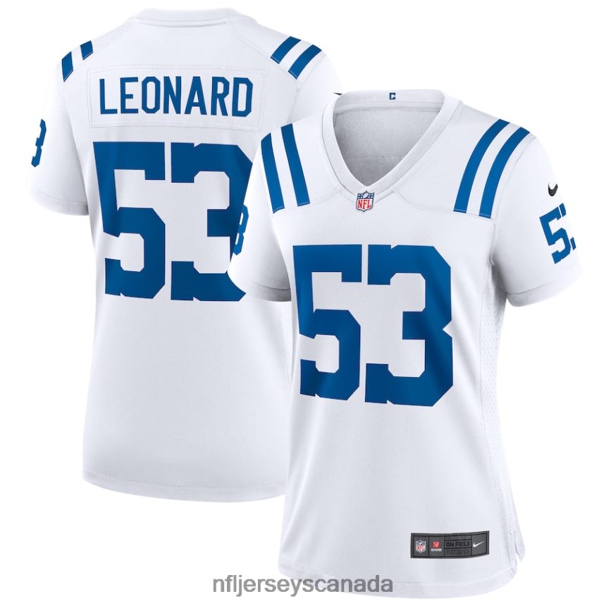 Women Indianapolis Colts Shaquille Leonard Nike White Game Player Jersey Clothing NFL TBXFR65347