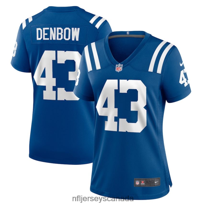 Women Indianapolis Colts Trevor Denbow Nike Royal Game Player Jersey Clothing NFL TBXFR66599