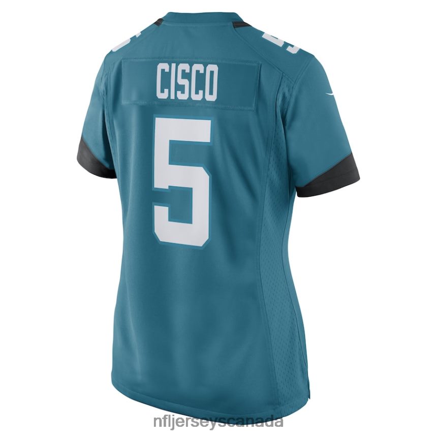 Women Jacksonville Jaguars Andre Cisco Nike Teal Game Player Jersey Clothing NFL TBXFR63729